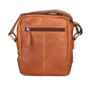 Borsa a tracolla unisex vera pelle - Modello False - 100% Made in Italy - 15.0 x 19.0 x 5.0 cm