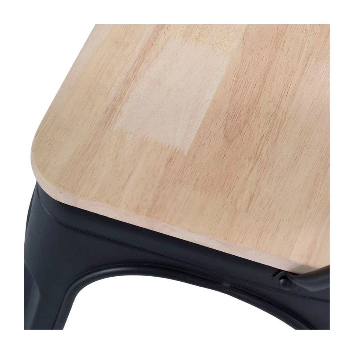 Pack 4 sillas de comedor Tolix Negro - Roble