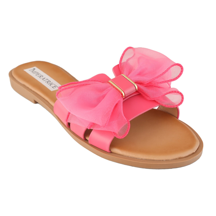 Ciabatte con fiocco in tulle