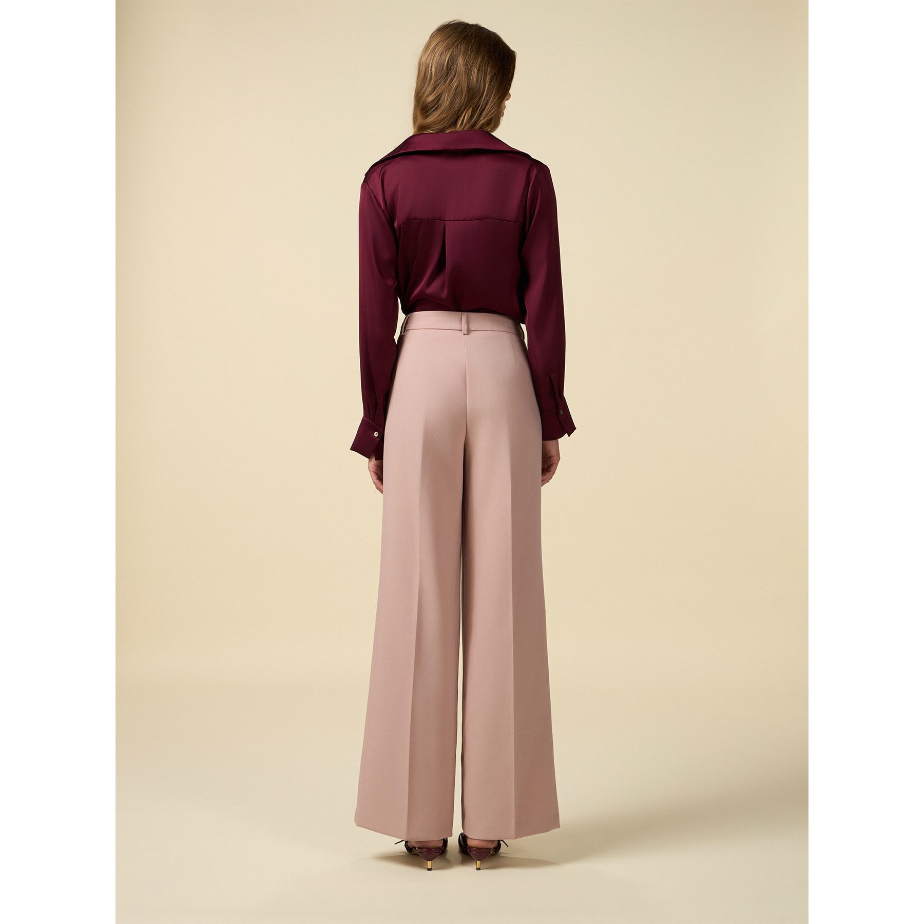 Oltre - Pantaloni wide leg - Rosa