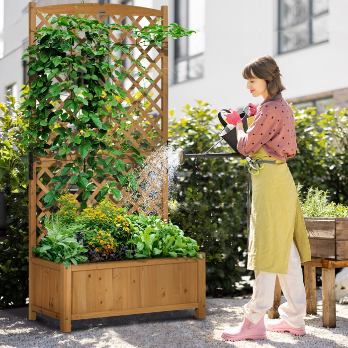 Arriate de Jardín con Enrejado para Trepadora Cultivos Plantas 90x45x180 cm