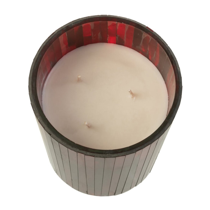 J-Line bougie parfumée Noa - Ruby Red - verre - rouge - medium - 55H