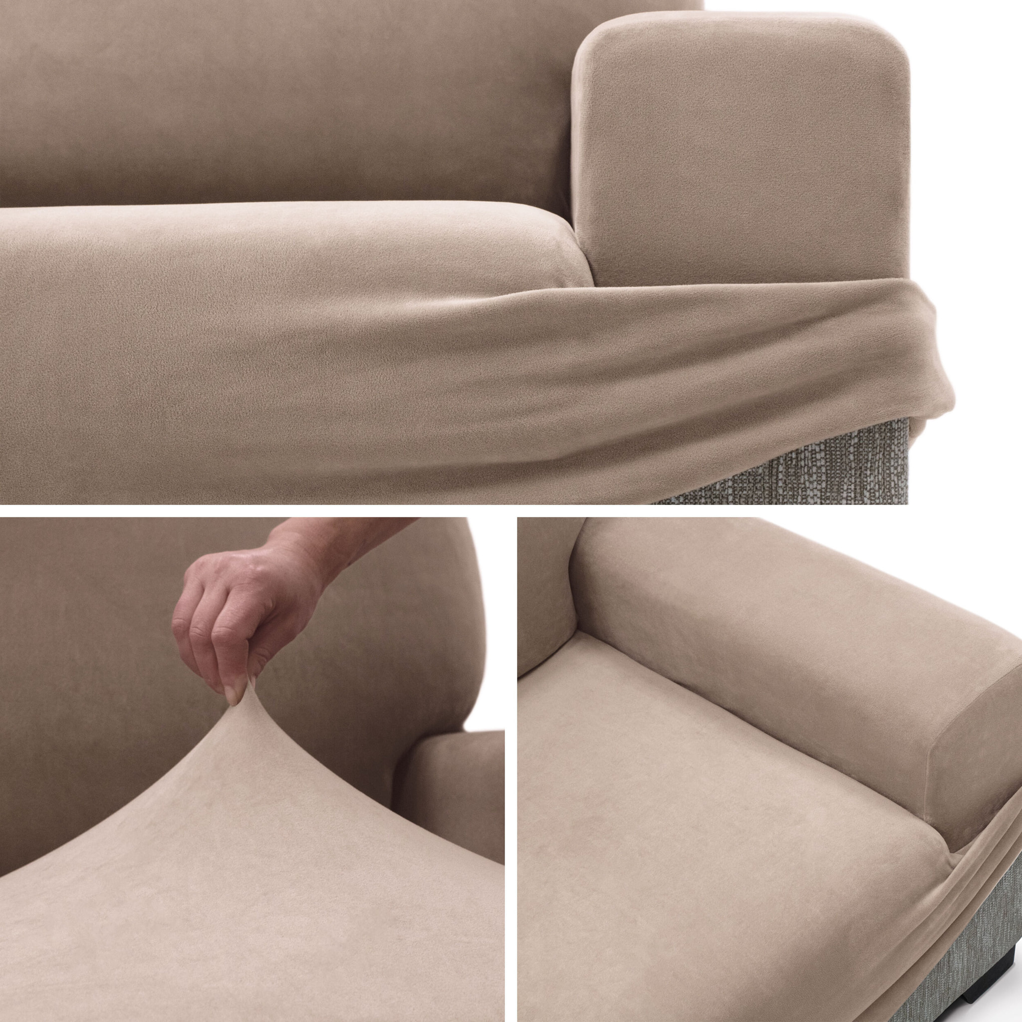 Funda TERCIOPELO ANTIMANCHAS Multi elástica para OREJERO modelo VERONICA