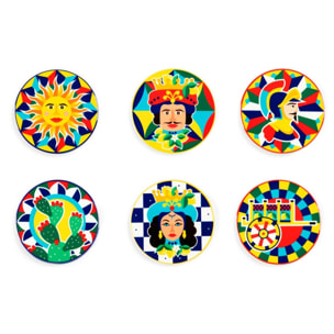 Set 6 sottobicchieri Excelsa – Sicilian Rhapsody, Dolomite Multicolore