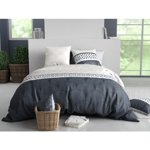 Parure housse de couette imprimée + 2 taies Arcadia