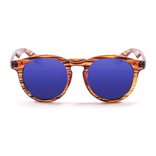 Gafas de sol PALO ALTO NEWPORT - Franja marrón / Revo azul cielo