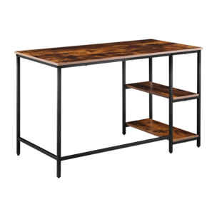 Scrivania moderna industrial con 2 ripiani 120x60x75 cm - Tyler