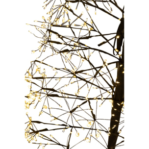 J-Line décoration Arbre - blanc chaud - acier - noir - large - LED