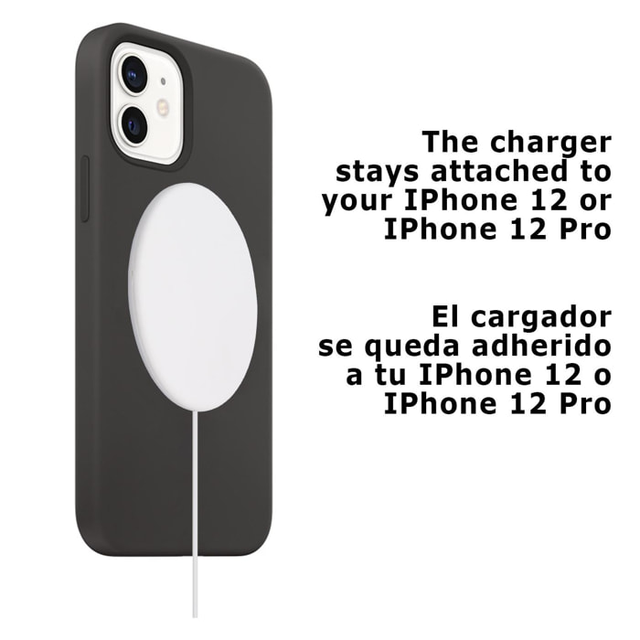 Caricatore magnetico per iPhone 12/12Pro. Compatibile con la ricarica wireless Qi convenzionale.