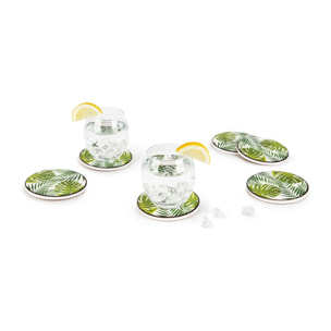 Ensemble de 6 Sous-verres Excelsa – Foliage, Dolomite Multicolore