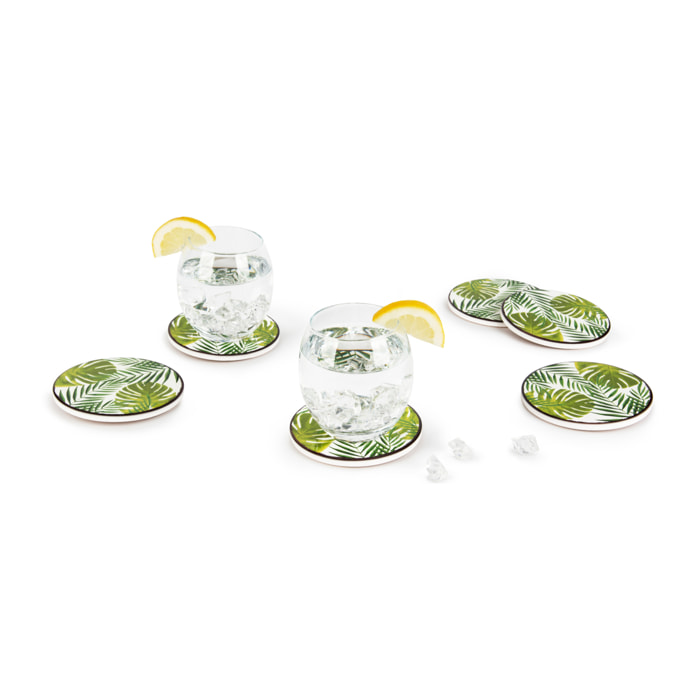 Ensemble de 6 Sous-verres Excelsa – Foliage, Dolomite Multicolore