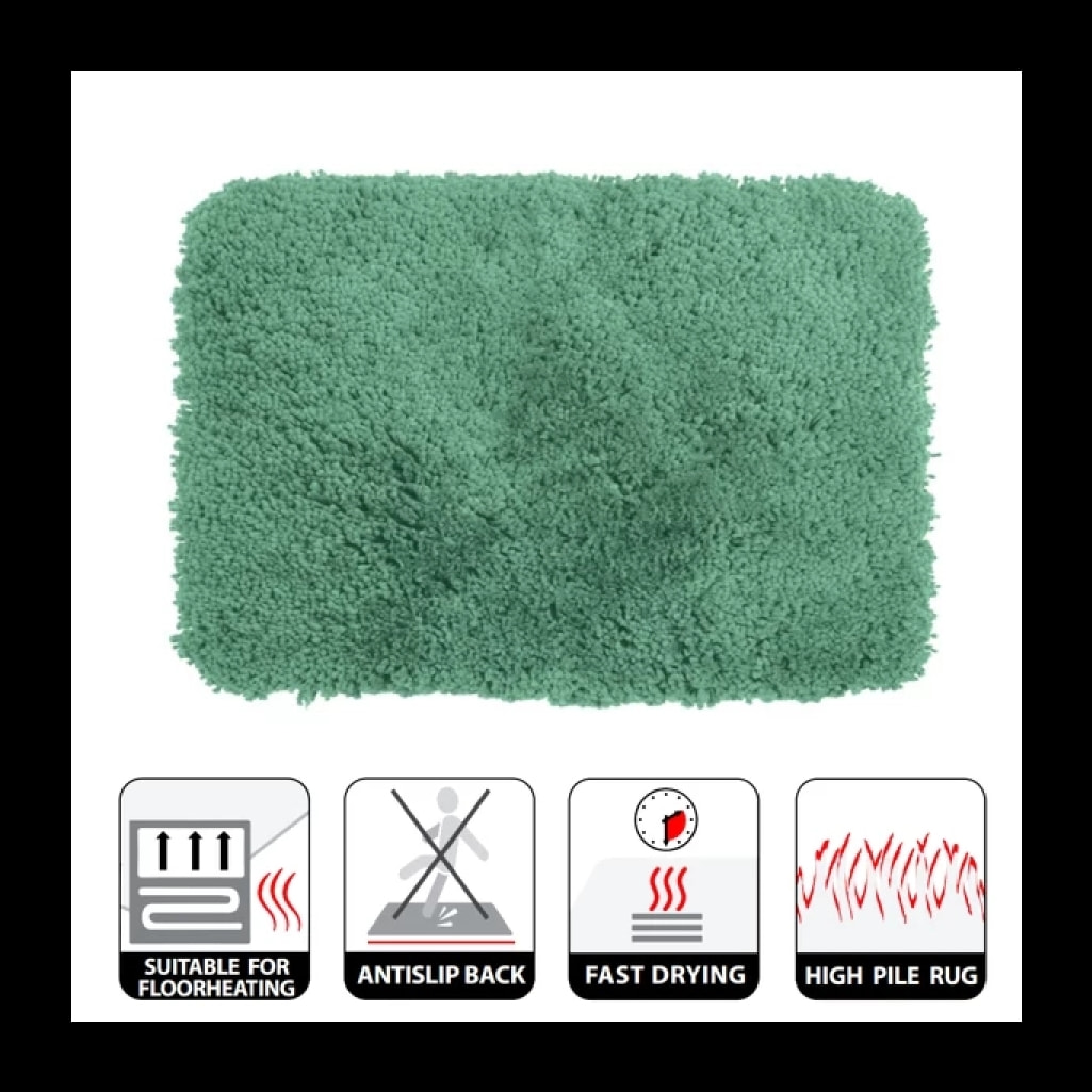 Tapis de bain Microfibre HIGHLAND Vert Basil Spirella