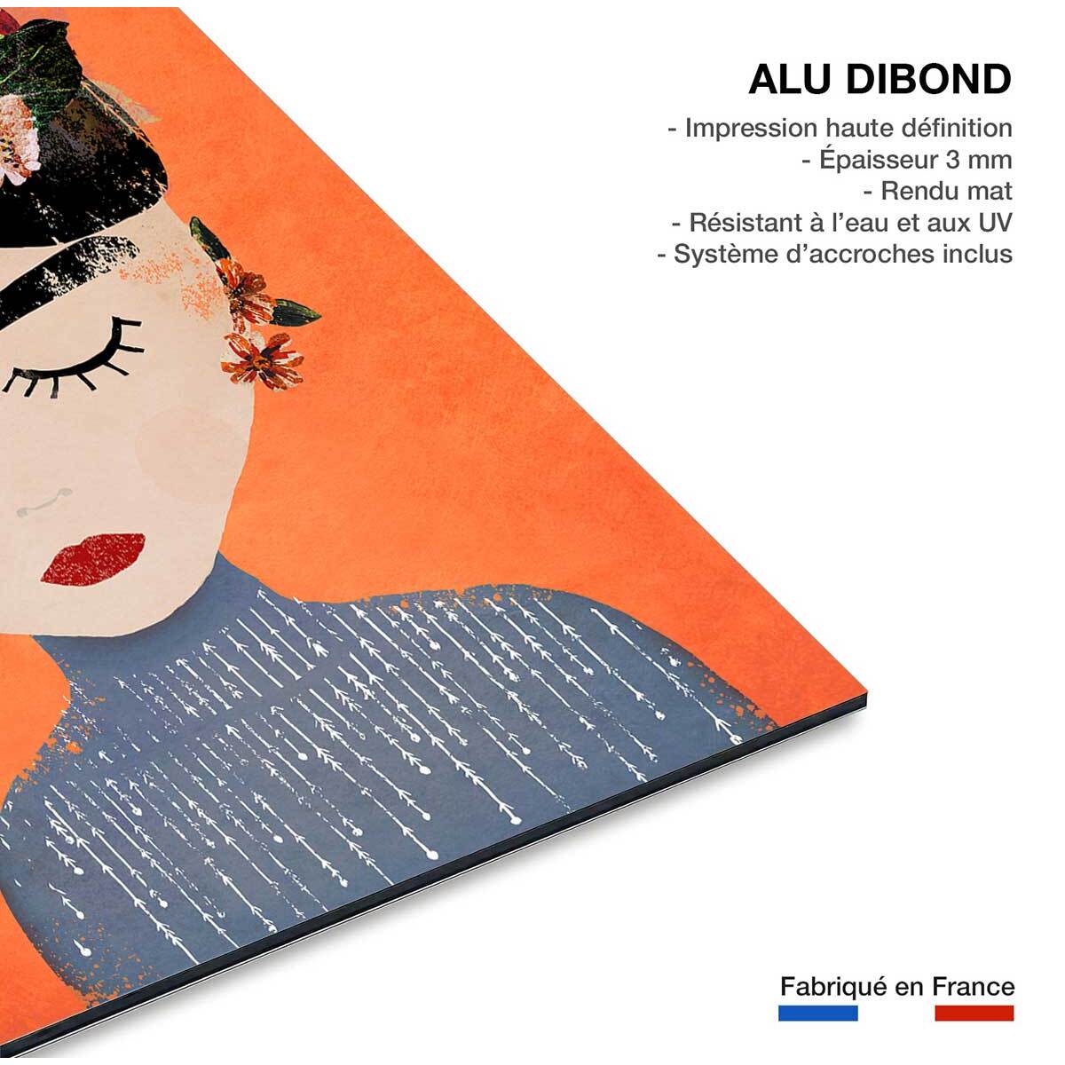 Tableau art frida orange  Tableau alu Dibond