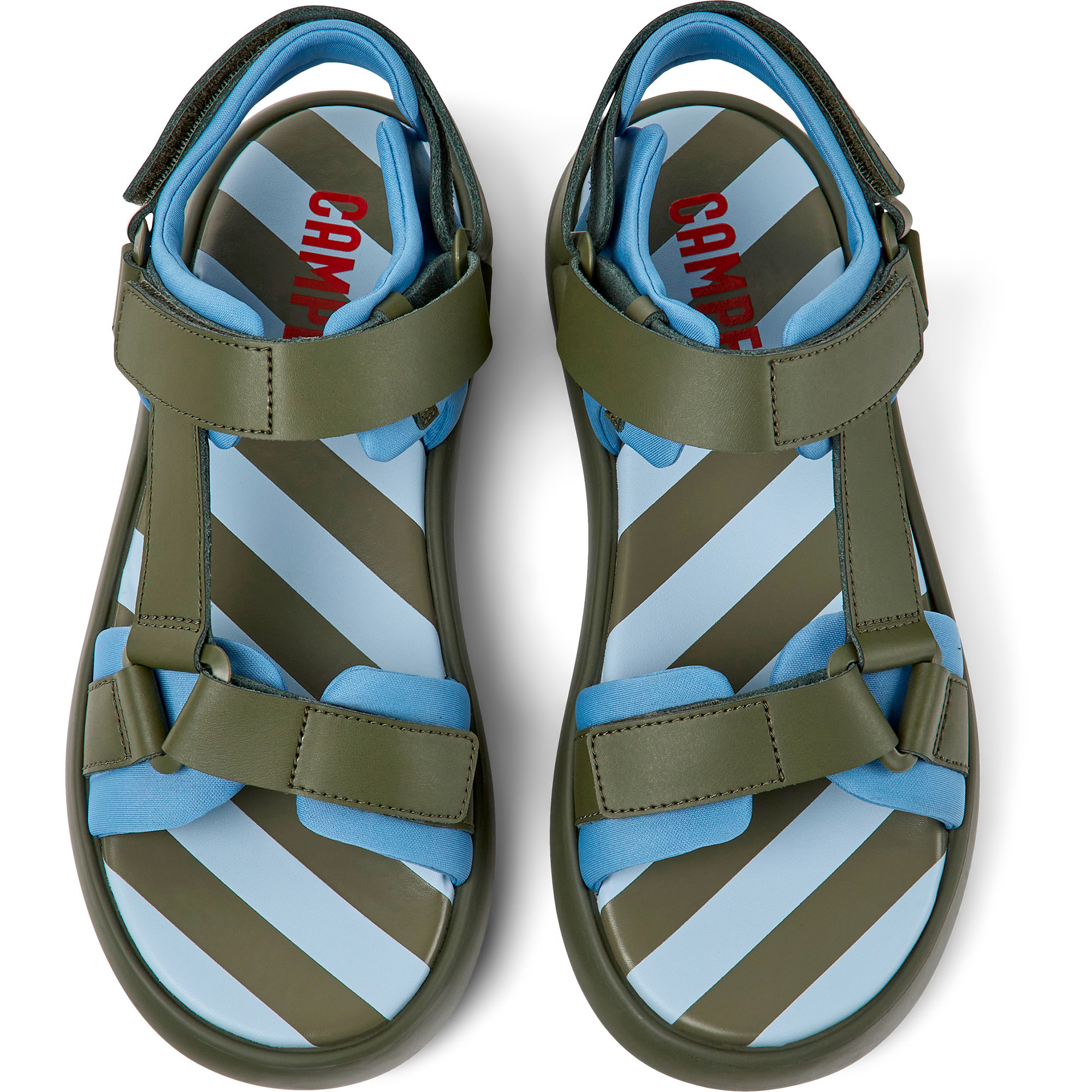 Sandali - CAMPER Pelotas Flota - Multicolore - Pelle liscia / Tessuto tecnico (Poliestere riciclato)