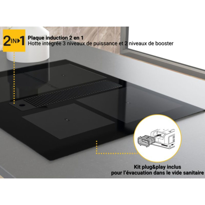 Plaque induction aspirante WHIRLPOOL WVH1065UKIT FlexiCook