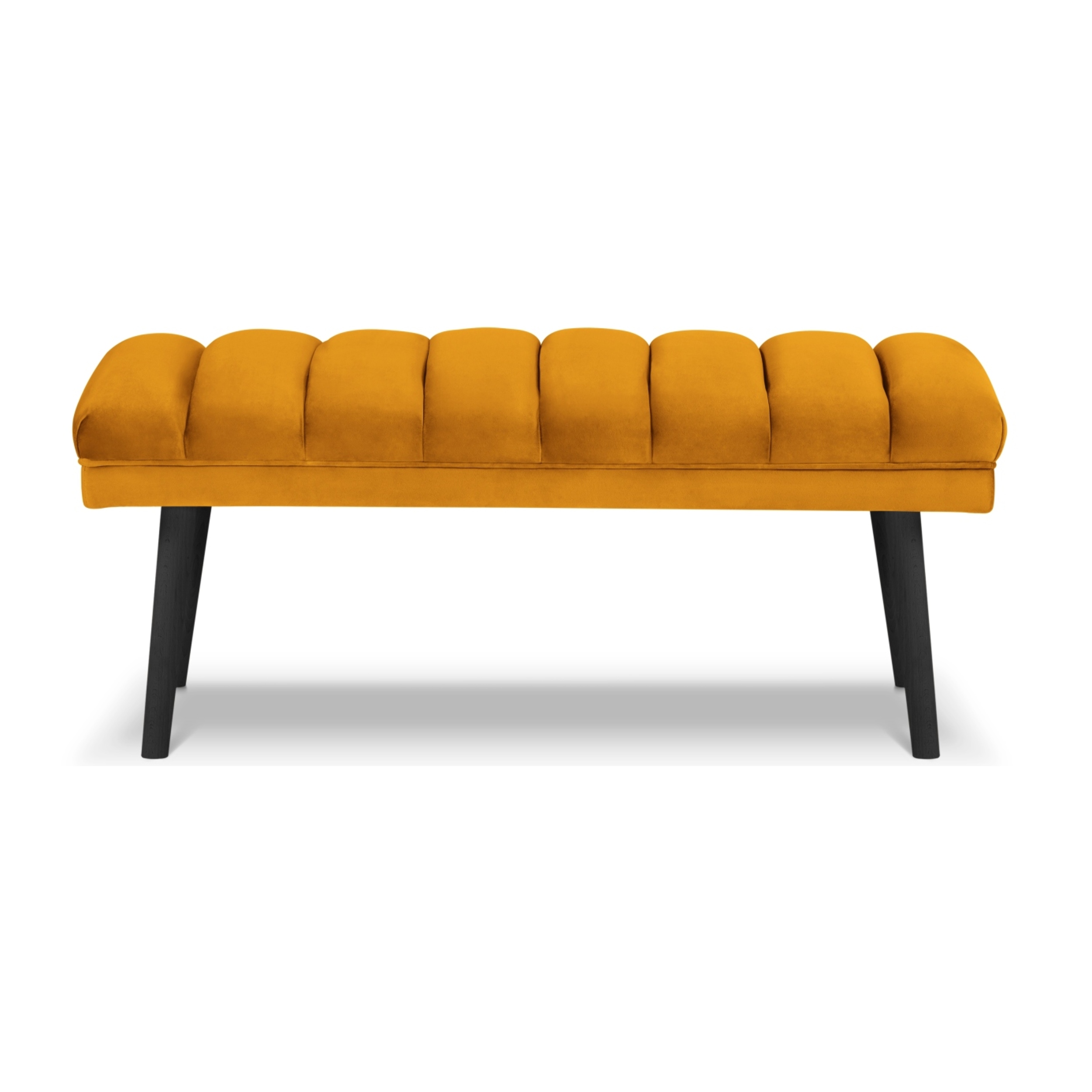 Banc "Frison" 2 places en velours jaune