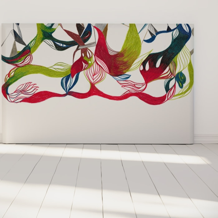 Tête de lit Ornement floral | Largeur au choix