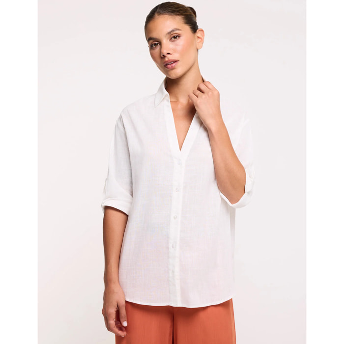 Camisa Manga Media Blanca - Astromi