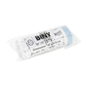 20 sacs poubelles résistants BINY 30L/50L