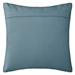 Coussin motifs "Otto" bleu canard 38x38cm
