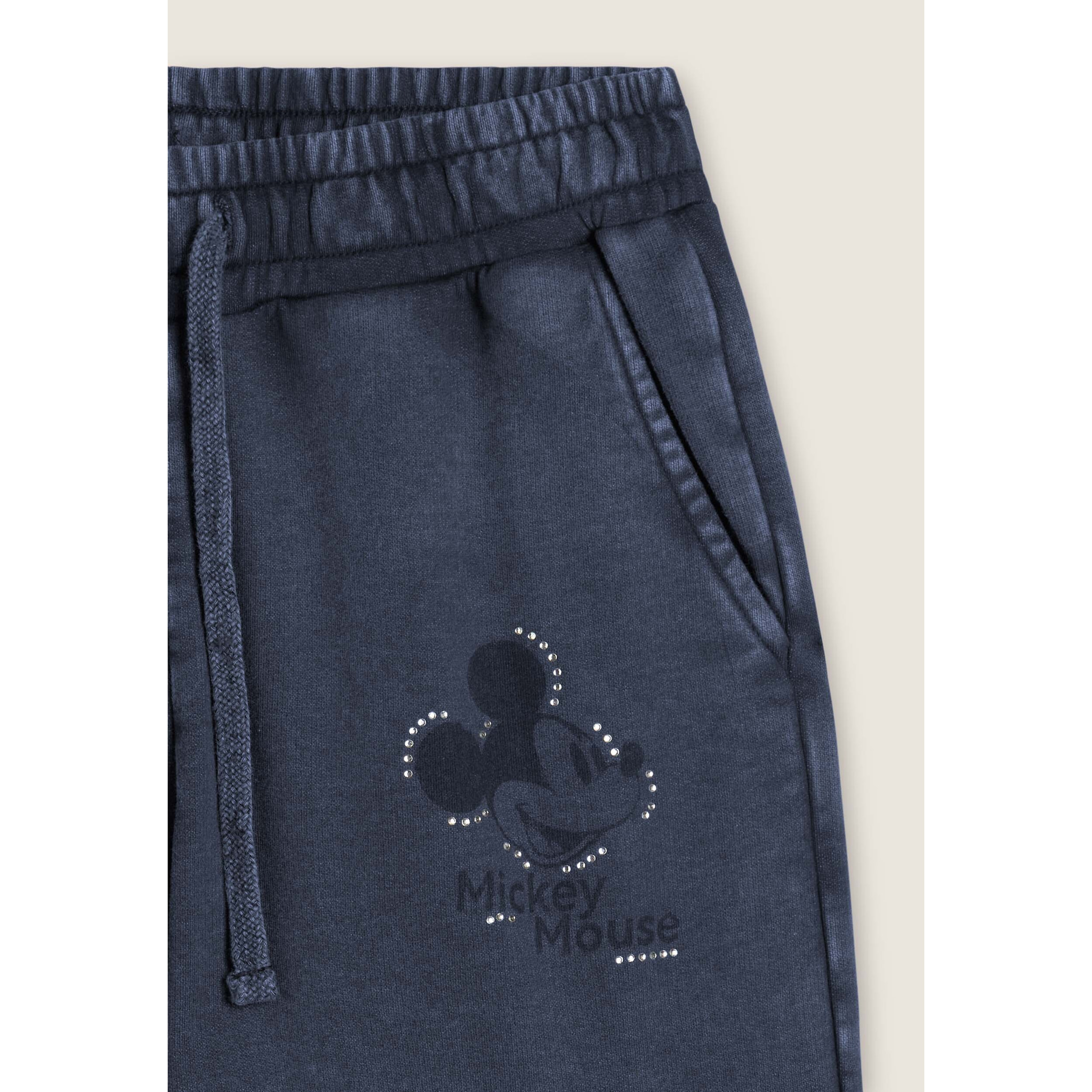 Pantaloni cargo in french terry da donna con grafica Disney