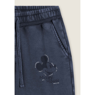 Pantaloni cargo in french terry da donna con grafica Disney