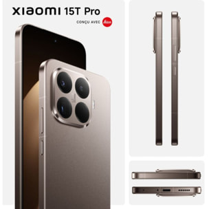Smartphone XIAOMI 15T Pro concu avec Leica 512Go Mocha