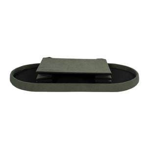 Coffre Banc Pliable - HOME DECO FACTORY - Jules - Tissu Côtelé - Vert