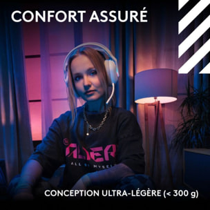 Casque gamer LOGITECH A20X Blanc + base