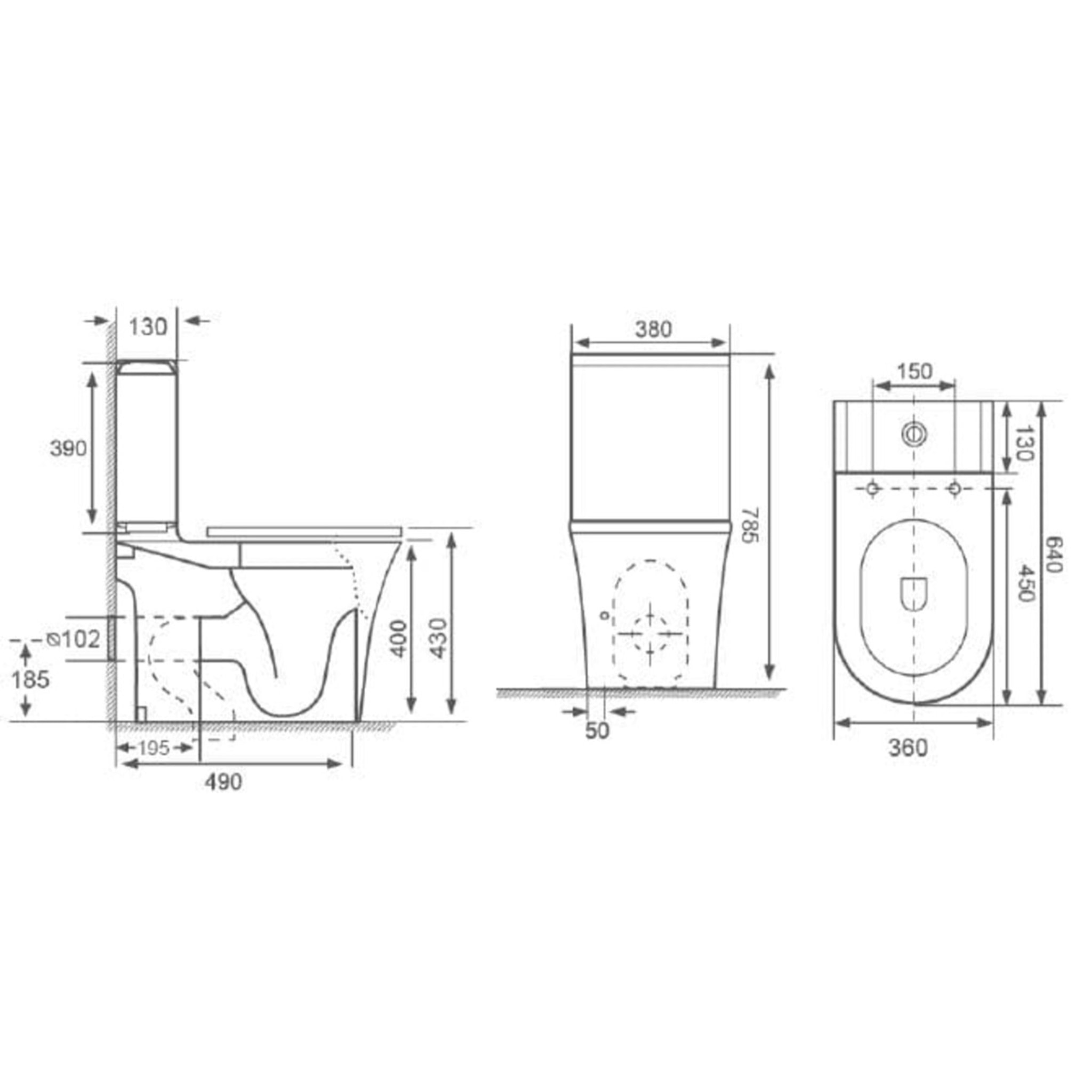 Combi WC à poser sans bride, avec abattant softclose - remplissage par le bas (SATBRE030RREXVP-SP)