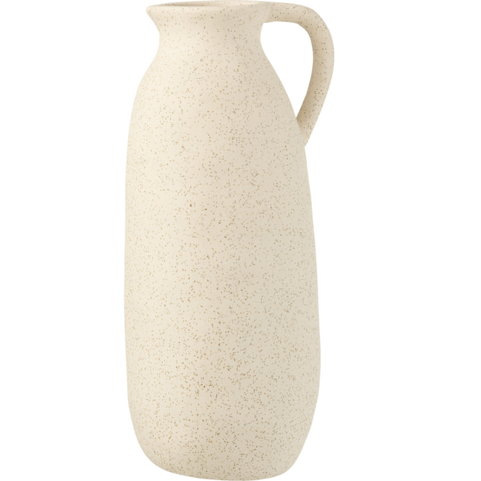 J-Line Vase Cruche Ceramique Beige L