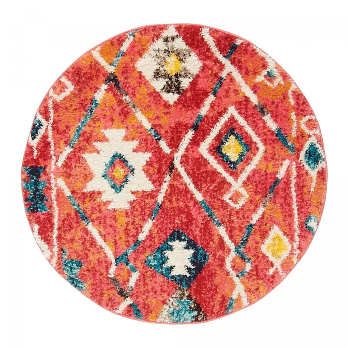 Tapis GIba rouge motif traditionnel berbère