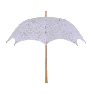 Ombrello in pizzo traforato bianco cmø80x67