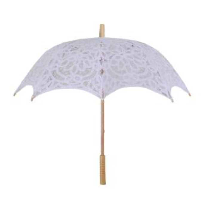 Ombrello in pizzo traforato bianco cmø80x67
