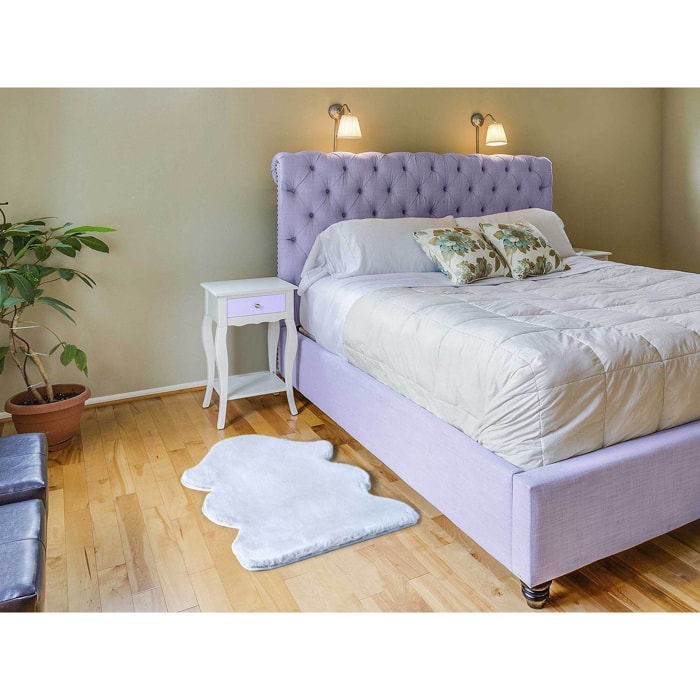 FOX Alfombra lisa lavable pelo largo en celeste, varias medidas disponibles