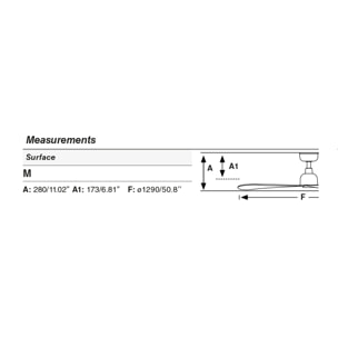 PALMA M Ventilatore a soffitto  marrone IP44
