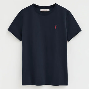 Pack donna con due magliette in blu marino e rosa a maniche corte con ricamo Rigby Go