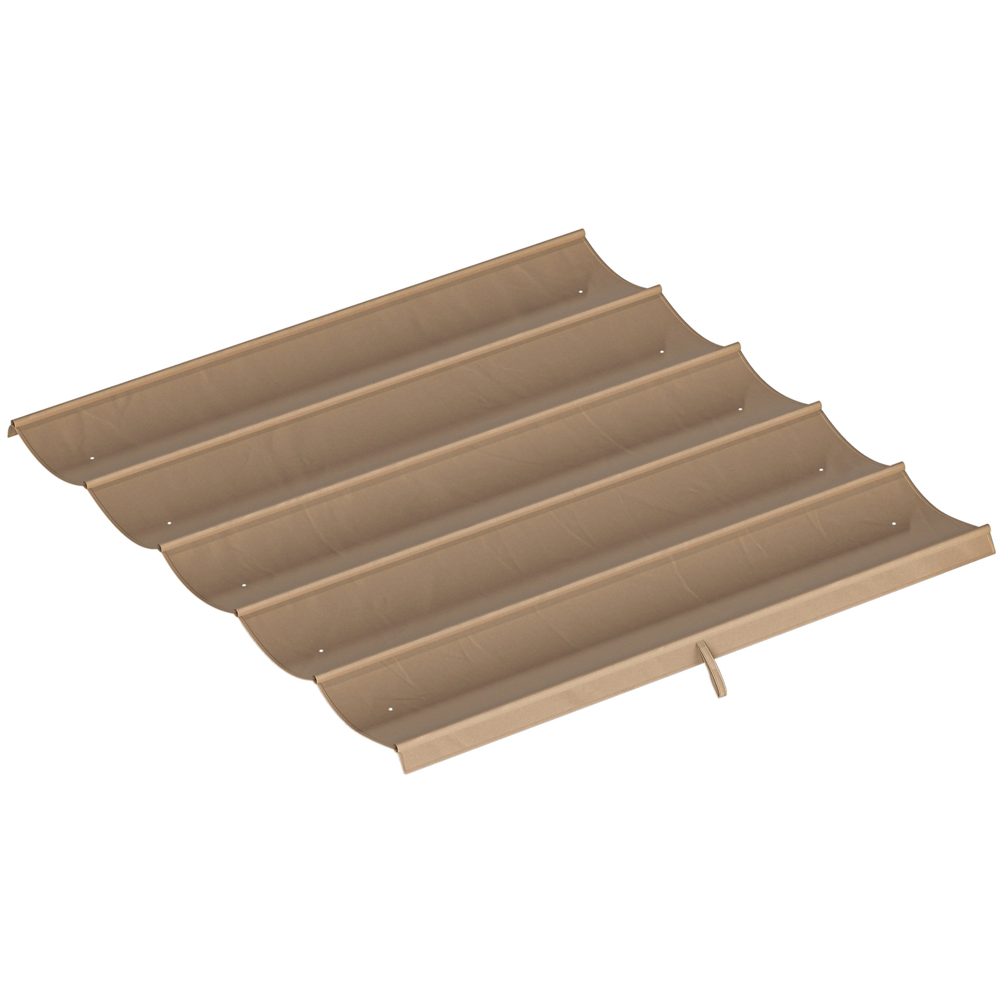 Toile de rechange pour pergola rétractable 3 x 3 m polyester haute densité 180 g/m² imperméabilisé café glacé