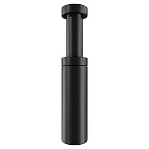 Sifone Di Scarico Tondo Universale In Ottone Nero Opaco Scarico Lavabo 1"1/4 G Altezza 12,5 Cm Bagno Elegante E Resistente Contro Cattivi Odori