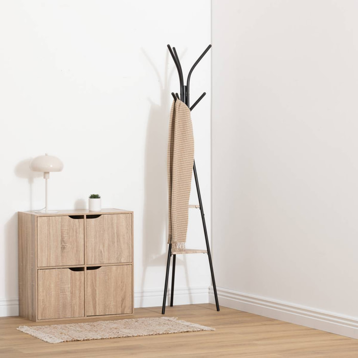 Etagère 4 portes Mix'n Door bois clair