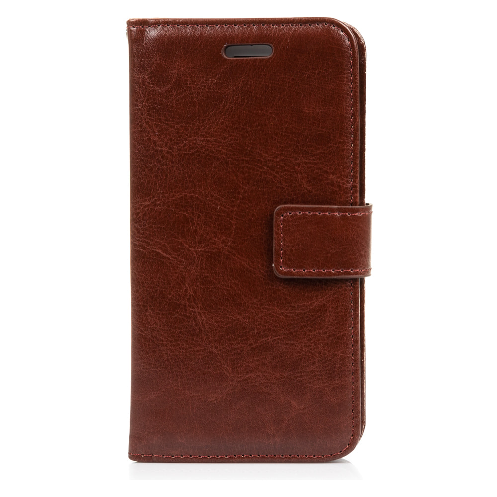 DAM Custodia Folio in ecopelle con chiusura magnetica per iPhone 7/8 7x2x14 cm. colore marrone