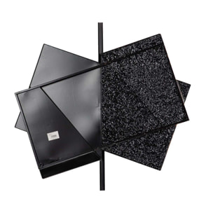 Adorno Pared Metal Dorado Negro 98x5x88 Cm