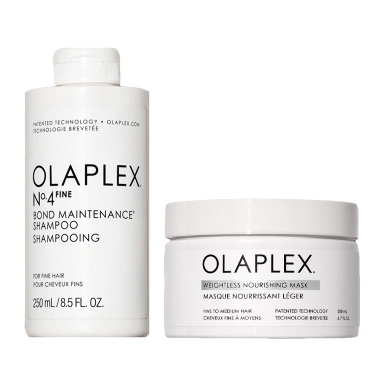 OLAPLEX Kit Bond Maintenance Shampoo N°4 Fine 250ml + Weightless Nourishing Mask 200ml