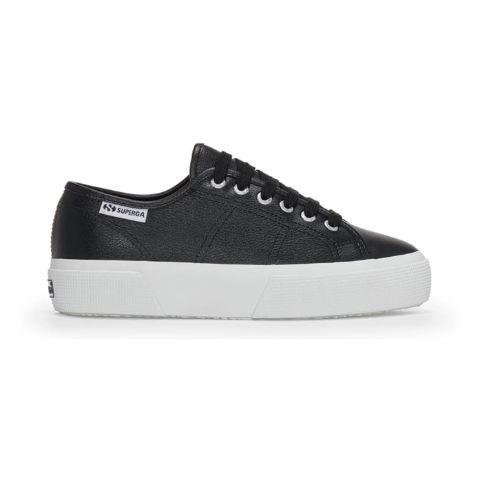 Superga - Scarpe da donna Donna Nero - 3740 Platform Vegan Tumbled Material Leggera