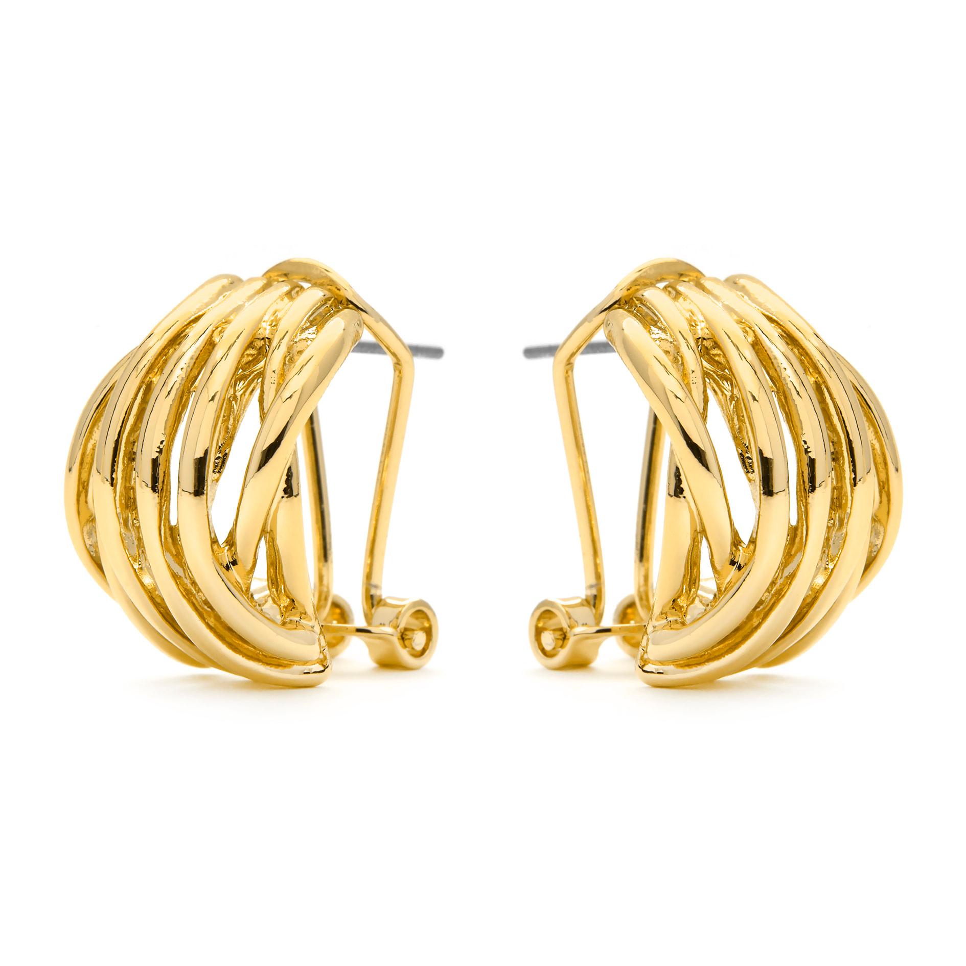 Pendientes acabados en oro amarillo de 18K