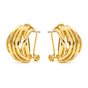 Pendientes acabados en oro amarillo de 18K