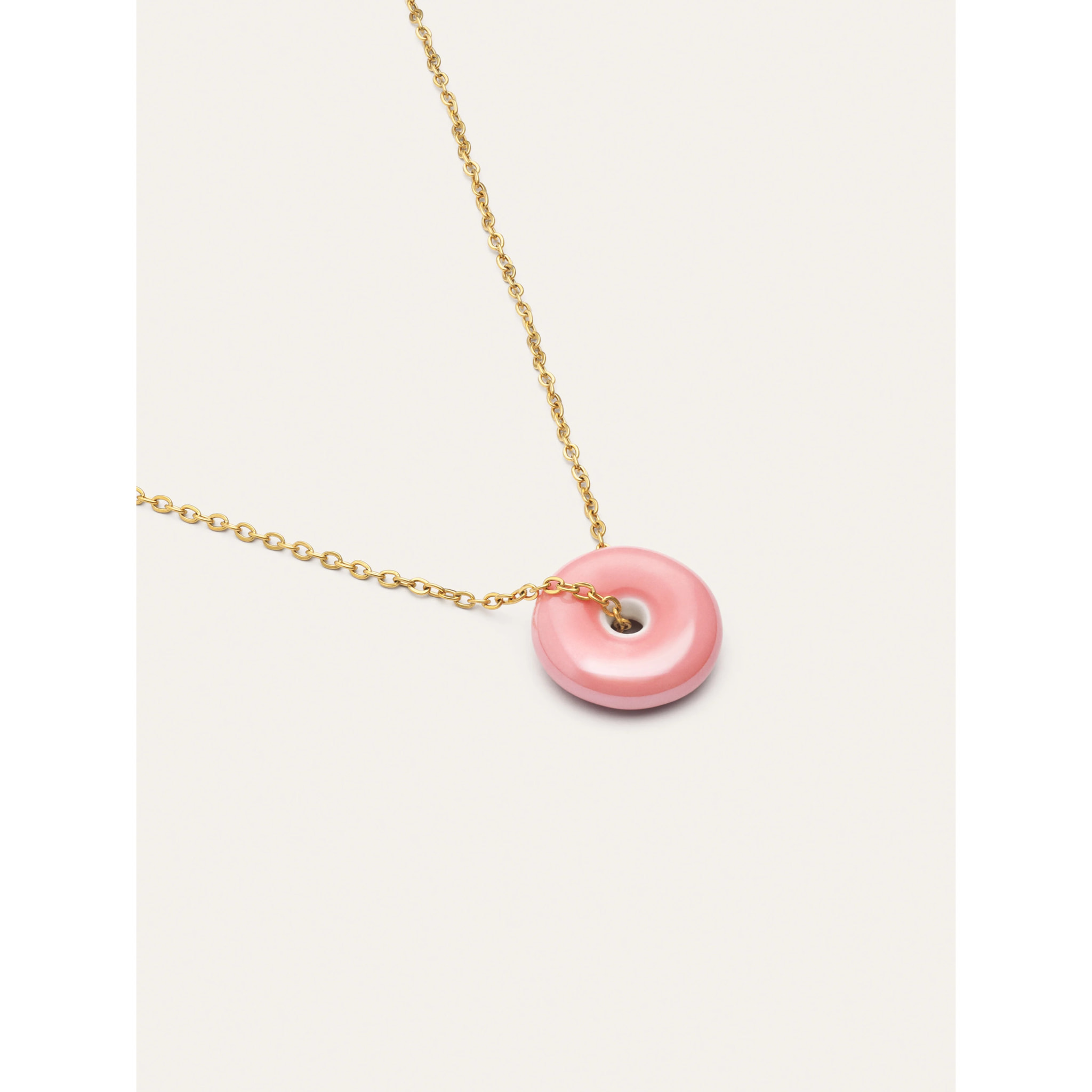 Collar Easy Rosé Acero Baño Oro
