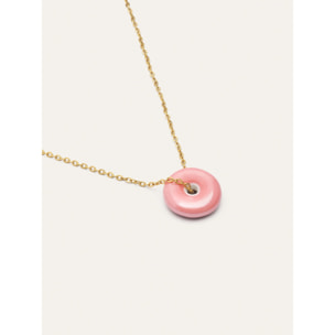 Collar Easy Rosé Acero Baño Oro
