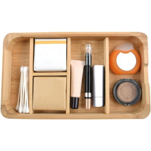 Espejo y Joyero rectangular ALAIS de Bambú en color marrón