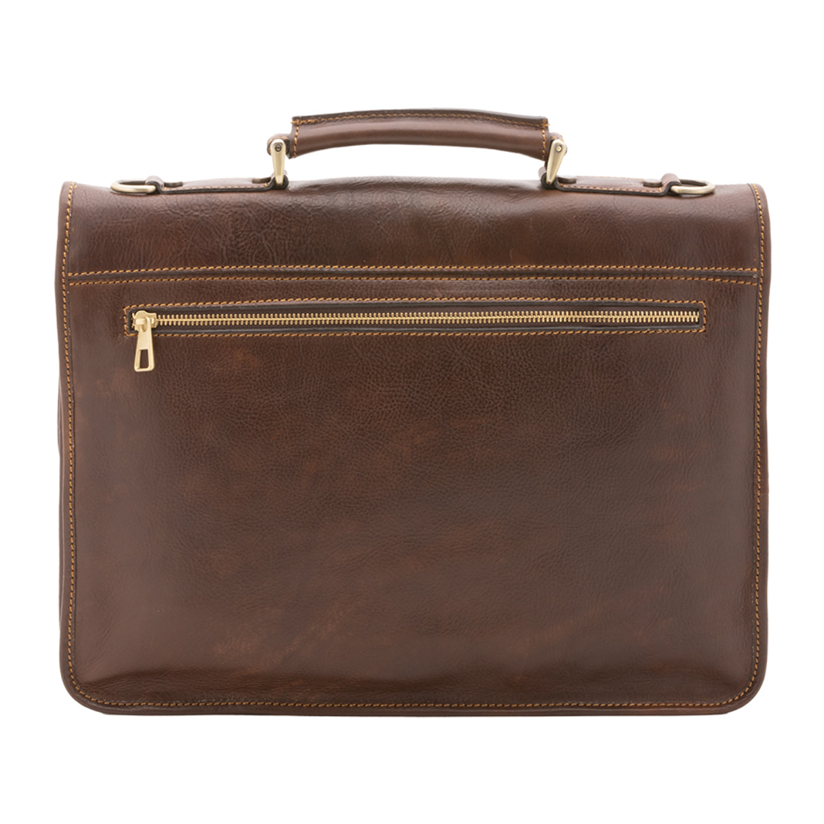 Borsa a mano  unisex In Vera pelle Made in Italy 40x30x6 cm